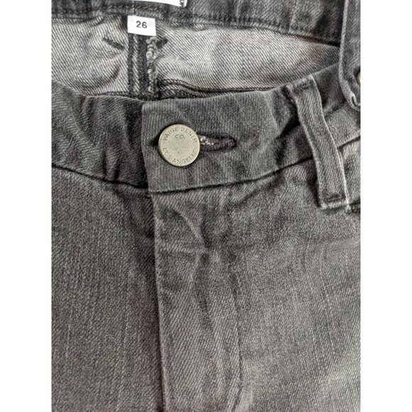 Paige Denim Suspender Overall Jeans Women's 26 Gray Stretch Cotton Hipster - Picture 9 of 10